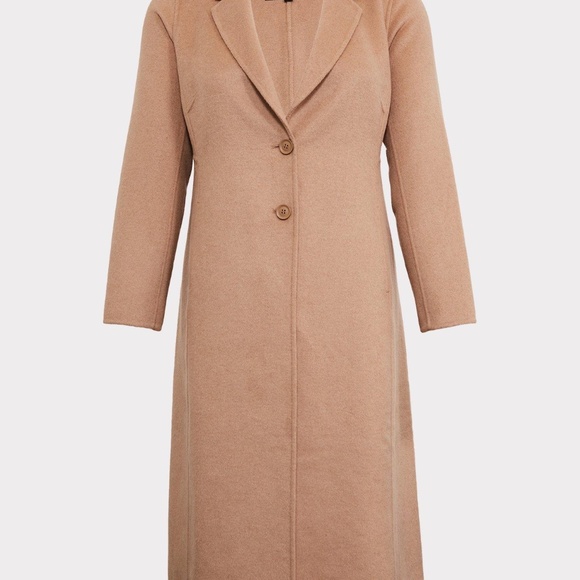 Torrid Size 4 Taupe Woolen Button Front Duster Coat - Picture 4 of 8
